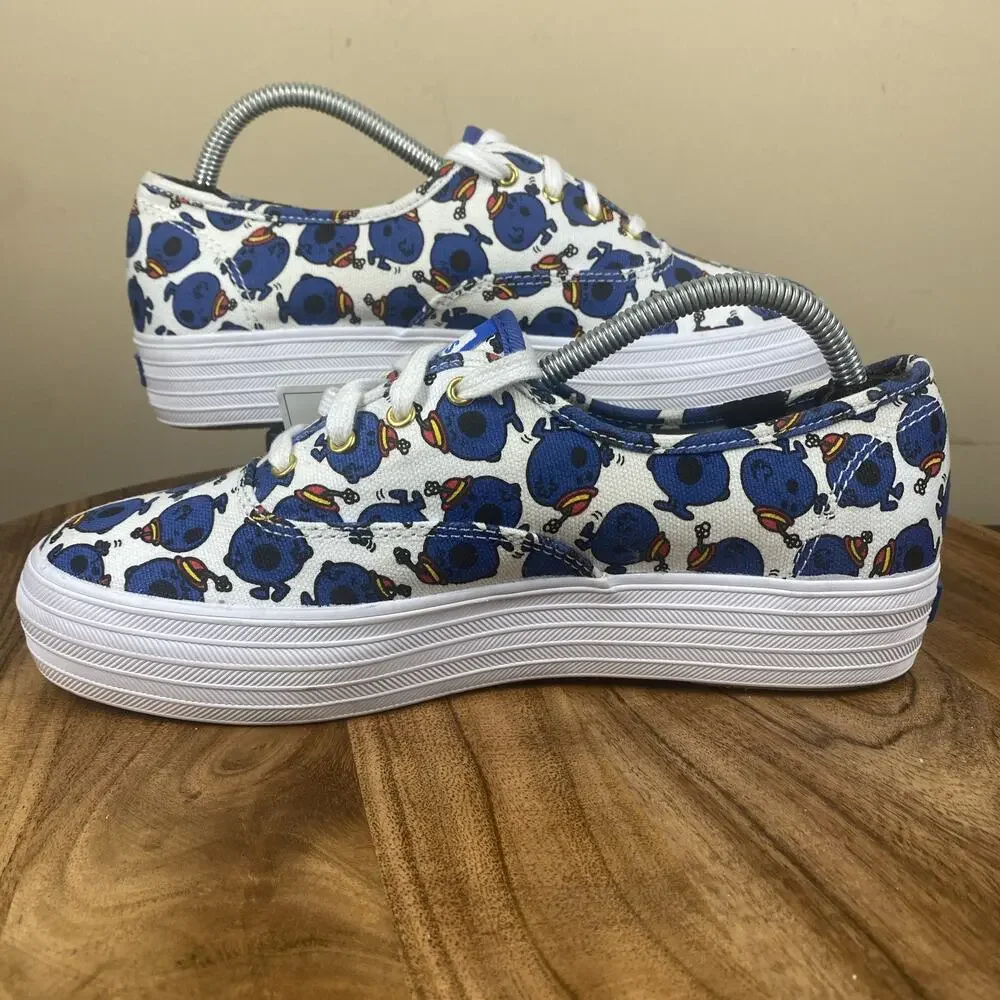 Keds Little Miss Bossy Womens Triple Deck‎ White And Blue Size 7 Shoes